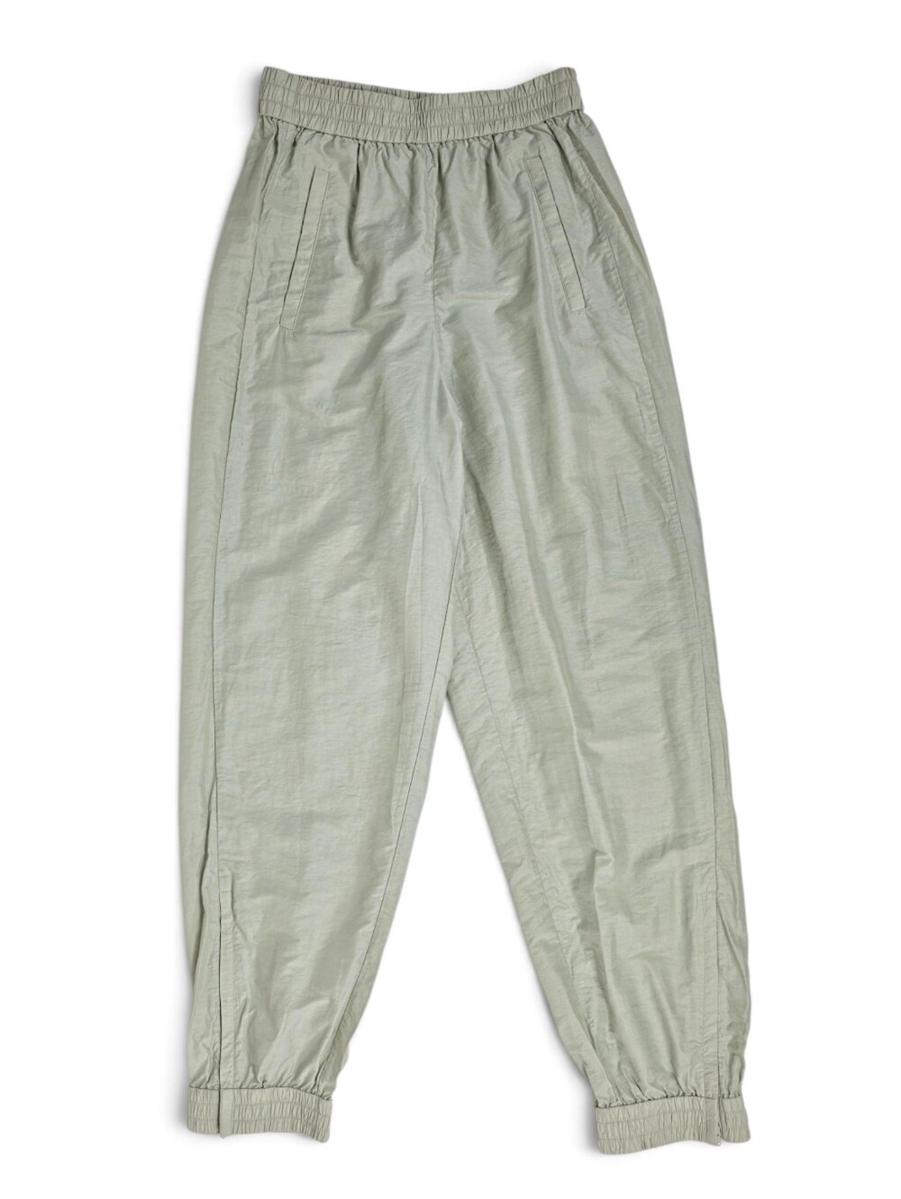 & Other Stories Pants Womens 4 Sage Green Lyocell Utility Jogger Ankle Zip